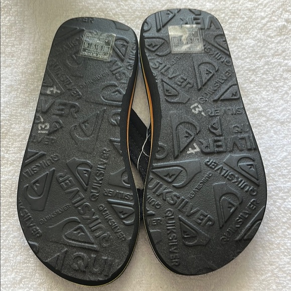 Quiksilver Black and Yellow Flip Flops - Picture 4 of 7